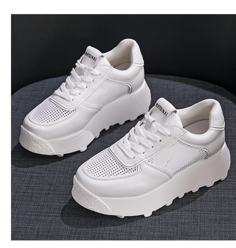 Lukong Ccasual Shoes Single Shoes Platform Shoes Low-top Breathable Women's Shoes