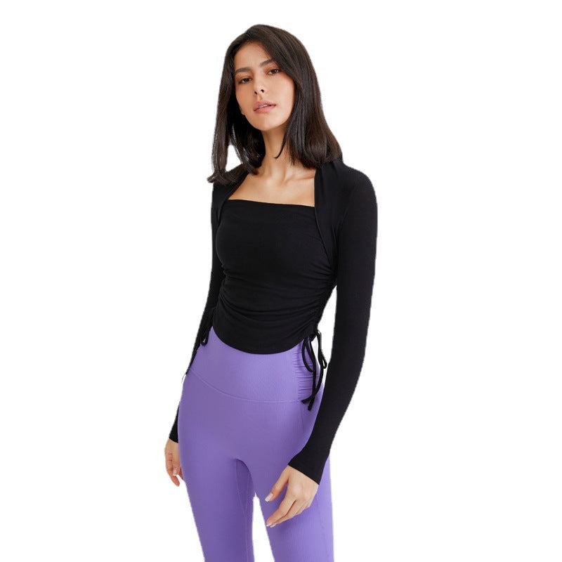 Casual Tight Workout Clothes For Women Quick-drying Exercise Top Elastic Yoga Clothes