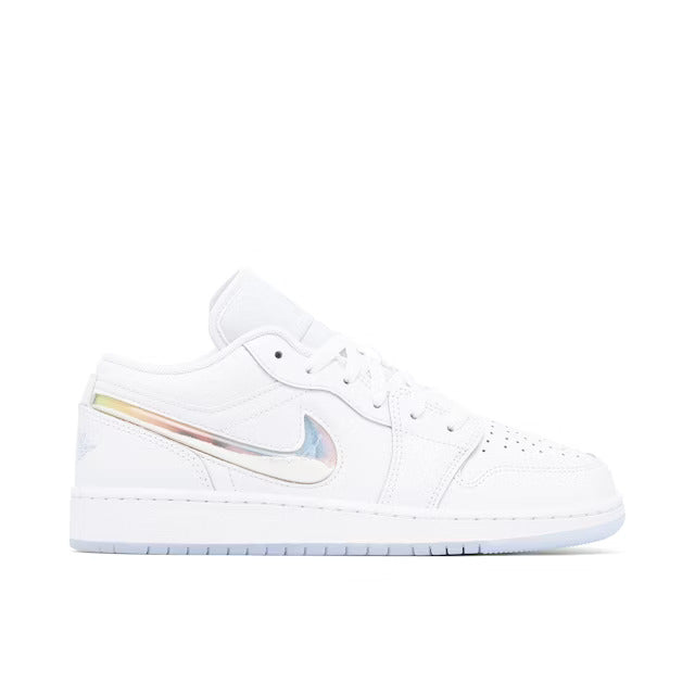 Air Jordan 1 - Low - White - Glitter Swoosh