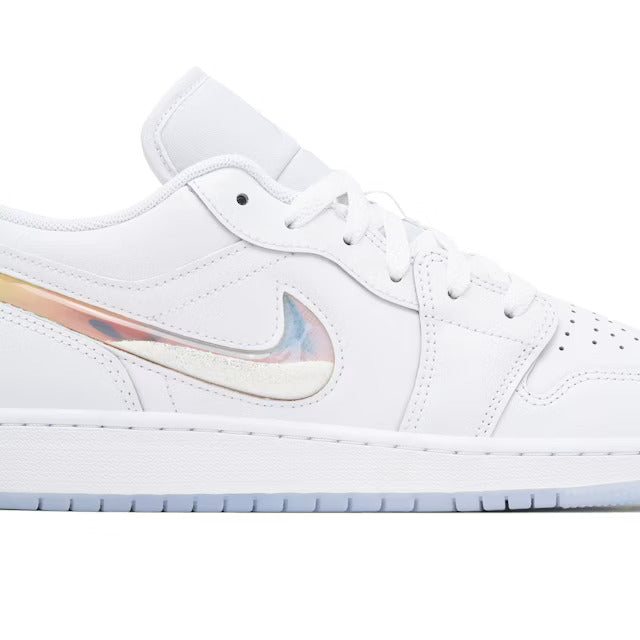 Air Jordan 1 - Low - White - Glitter Swoosh