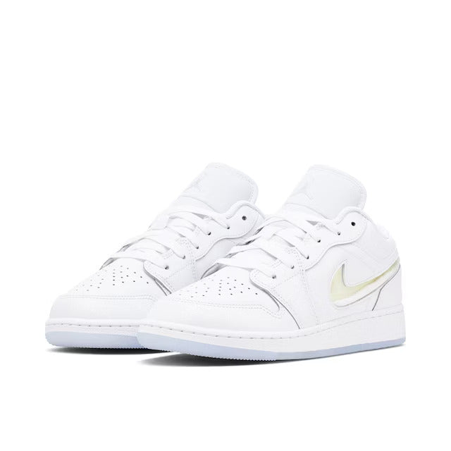 Air Jordan 1 - Low - White - Glitter Swoosh