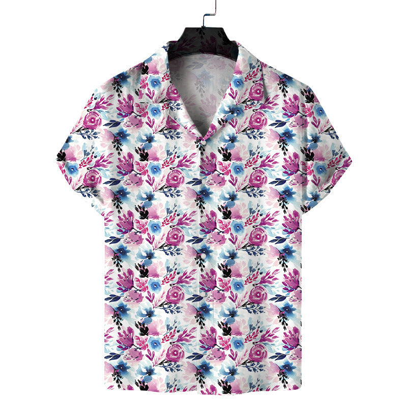 Men's Creative Digital Printing Casual Beach Shirt