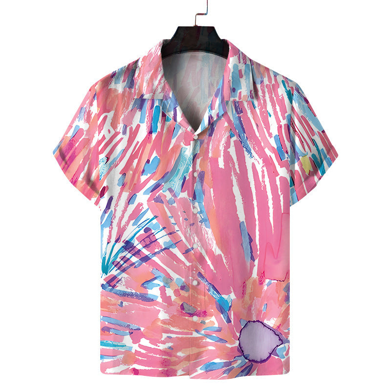 Men's Creative Digital Printing Casual Beach Shirt