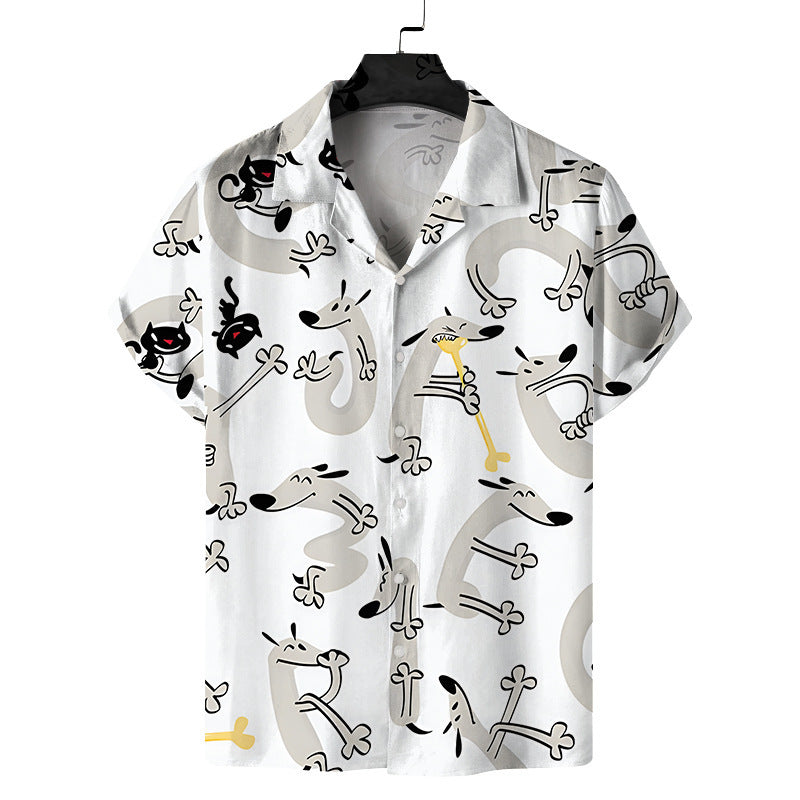 Men's Creative Digital Printing Casual Beach Shirt